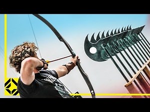 Can You Fire an Arrow through 12 Axes? (Odysseus Archery Challenge)