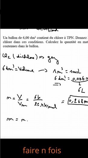Chimie : Déterminer facilement la masse d'un composé à partir du nombre de mole et la masse molaire