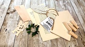 Dollar Tree Farmhouse Home Shelf Sitter | Creating Through Chaos