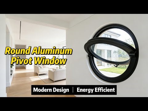 Round Aluminum Pivot Window#home #windowsanddoors #homeimprovement #usa #builders