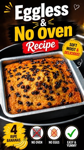 No Oven, No Egg Banana Cake | Soft & Moist Cake Recipe #cake #easyrecipes