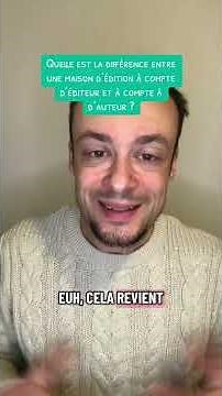 Différence entre maison d'édition à compte d'éditeur/à compte d'auteur #auteur #livre #autoedition