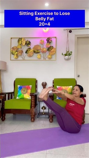 Sitting Exercise to Lose Belly Fat #fitness #youtubeshorts