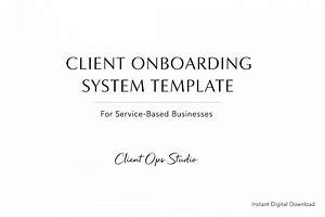 Client Onboarding System Template for Service-based Businesses | Workflow, Email Scripts, Process Checklist, Automation Guide - Etsy Canada