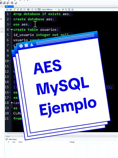Encriptacion MySQL Método AES #basededatos #tutorial #programacion #mysql #AES