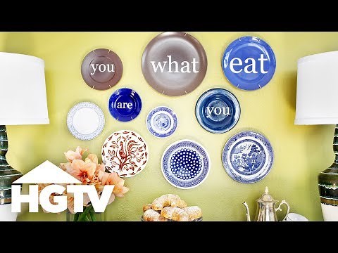 How to Repurpose Plates as Wall Art | Design Tips | HGTV