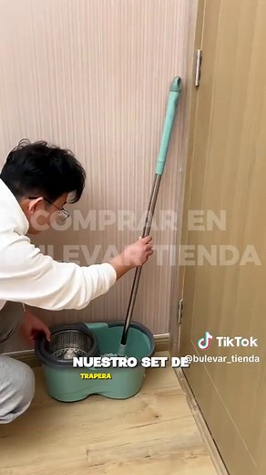 TRAPEADOR GIRATORIO 360° CON CESTA METÁLICA Y BALDE EXPRIMIDOR Limpia 6 veces mas rápido, absorbe hasta 3 veces mas humedad que los trapeadores tradicionales. 🎁Envío gratis Pagas al recibir🎁 #bulevartienda #trapeadorgiratorio #pisoslimpios #casalimpia