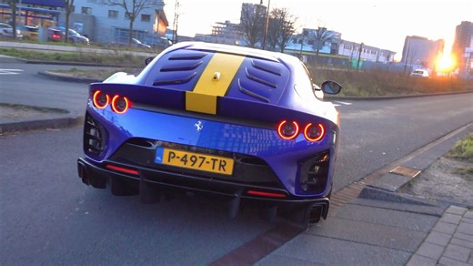 Ferrari 812 Competizione loud V12 acceleration sound