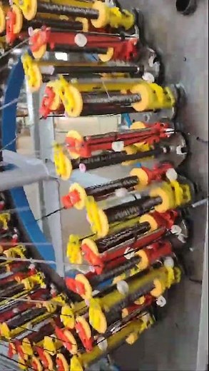 64-Spindle Braiding Machine – High-Capacity Multi-Yarn Interlacing Process