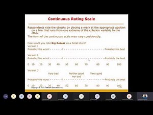 Noncomparative Scaling Part 1 Continuous Rating Scale