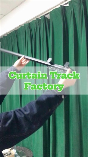 Testing a Black Retractable Curtain Track