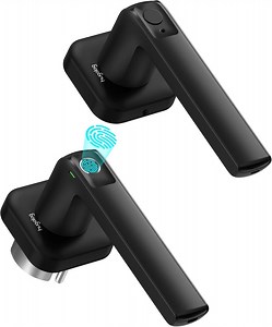 Hugolog Fingerprint Door Lock, Keyless Entry with Voice Prompt, RGB Light Reminder, Easy to Install for Home/Apartment/Office/Bedroom, Hotel, Black - Walmart.com