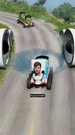 Skibidi Toilets & Cars vs Lava! Who Survives the Heat? 🔥 | BeamNG Drive #United State