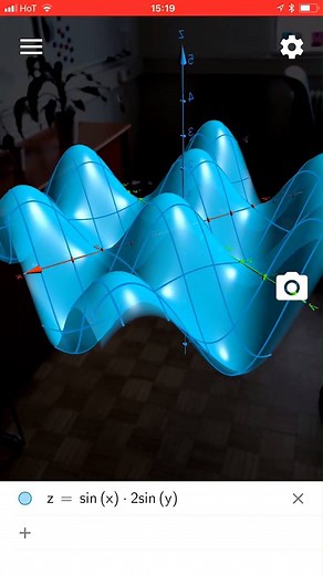 Try the new GeoGebra Augmented Reality app! Create 3D graphs and walk around them! As you edit equations your graphs change shape in real-time, helping better demonstrate complex concepts in a simple, visual way: https://itunes.apple.com/app/geogebra-augmented-reality/id1276964610 | GeoGebra