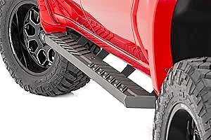Rough Country BA2 Running Boards for Chevy Silverado & GMC Sierra 1500 Crew Cab (2019-2025) - Wide 5" Non-Slip Side Steps