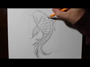 How to Draw a Cool Koi Fish Tattoo Design - Videos For Kids