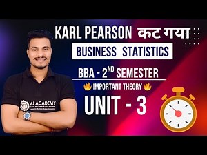 Karl Pearson Correlation | Business Statistics | BBA 2nd Sem | New Syllabus 2025