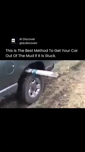 AI Discover on Instagram: "Most drivers have NO idea this simple trick can save them when their car is completely stuck in mud When a tire spins in mud, it loses all traction because the ground underneath becomes soft, slick, and unable to grip the rubber. That's why drivers stay trapped, no matter how hard they accelerate. This method changes everything. By fastening a sturdy plank or board to the wheel, you instantly create an extended surface that bites into the ground. As the tire rotates, t