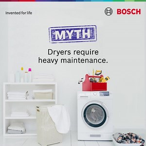 With its Self-cleaning Condenser technology, a Bosch dryer automatically cleans itself up to four times during the drying cycle. Freeing you not only from the responsibility of drying, but cleaning too. #BoschHomeAppliances #LikeABosch #HomeAppliances #Dryer #Clothes #DryerCleaning | Bosch Home