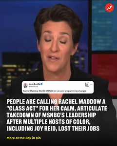 Over at MSNBC, new leadership has announced numerous layoffs of news staff and some surprising programming changes, including the cancellation of The ReidOut, hosted by Joy Reid. After the news was made final this Monday, Rachel Maddow took a few minutes to address the situation on The Rachel Maddow Show, which is currently running five days a week (instead of just weekly) during Trump's first 100 days.🎥 from MSNBC via BonilaJL on Twitter/X. Read more here👇 https://www.buzzfeed.com/sienaegilju