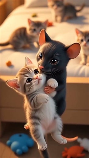 Mother Cat and adopted mouse story 😺🐀🐈