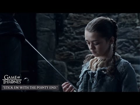 Jon Snow gives Arya "Needle" | Game of Thrones (S01E02)