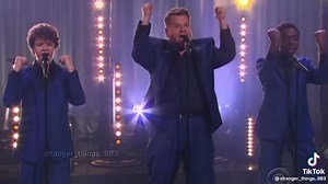 Stranger Things Cast & James Corden Sing 'I Want You Back' | The Late Late Show