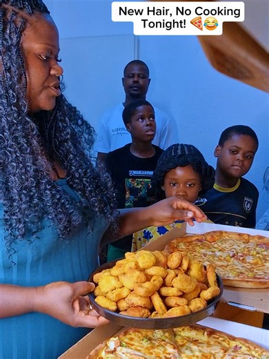 After spending time getting my new hairstyle done, I came back home late and honestly, I was too tired to prepare anything. 😩😂 So hubby came to the rescue and ordered pizza for the whole family! 🍕❤️ Sometimes mummy needs a break too! 😍🍕#creatorsearchinsights