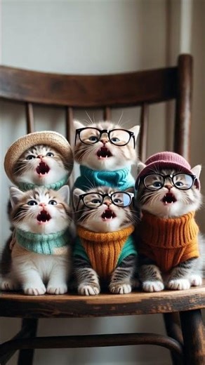 An unusual musical performance by kittens 🐈‍⬛✨ #cat #pets#music