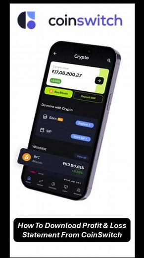 How to Download Tax Profit & Loss Statement from Coin Switch | Coin Switch Tax P&L for Tax Filing