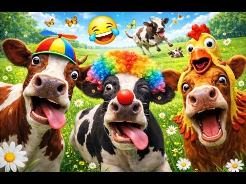 Viral Cow Dance Compilation 2025 🐄🔥 | Funny Moo Song & Hilarious LOL Moments #cow #animals