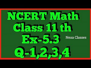 Class-11 Ex-5.3,Q-1,2,3,4 ( Complex Number And Quadratic Equation ) NCERT Math