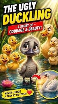 The Ugly Duckling Full Story 🦆 Short Story in English | Inspirational Moral Story #youtubeshorts