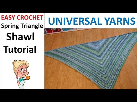EAST CROCHET Spring Triangle Shawl Tutorial