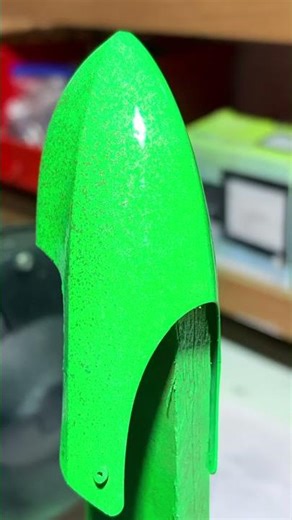 ‪@RC-ERA‬ C129 canopy new colour lime green silver gold fleck lacquered polish tomoz do I put windows?