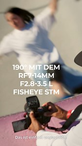Das neue Fisheye für Deine Kreativität! 📷 Das RF 7–14mm F2.8–3.5L Fisheye STM bringt mehr Zoom, ein überarbeitetes Design und einen beeindruckenden 190°‑Bildwinkel. Schneller, schärfer, leichter. Perfekt für außergewöhnliche Foto‑ und Videoideen. 😍 #CanonDeutschland | Canon Deutschland