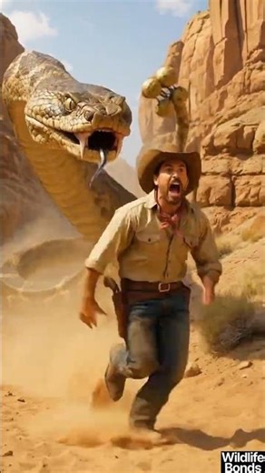 “Python Chasing a Man… He Had Nowhere to Run 😱🐍”