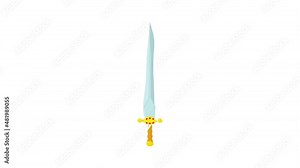 Short sword icon animation best cartoon object on white background