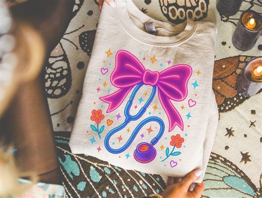 Nurse Coquette Bow Stethoscope Png, Retro Neon Nurse Sublimation Design, Cute Girlie Bow With Stethoscope Png, Trendy Nurse Digital Download - Etsy