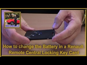 How to change the Battery in a Renault Remote Central Locking Key Card