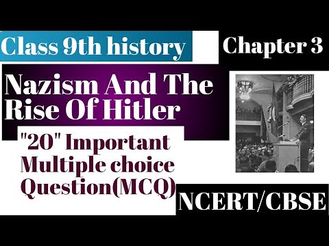 Class 9 History Chapter-3 (Nazism and the Rise of Hitler– 20 Important Objective Questions | CBSE
