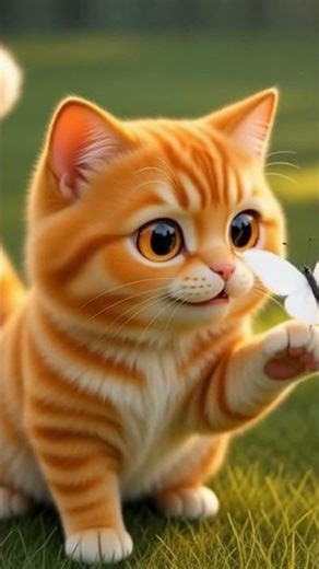 Cat Meets Butterflies 🦋😼 | Little Wings, Big Joy