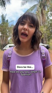 Dora teaches us Spanish 🤯 Watch the Dora and the Search for Sol Dorado on Paramount now 🎒💜 #dora | AwesomenessTV