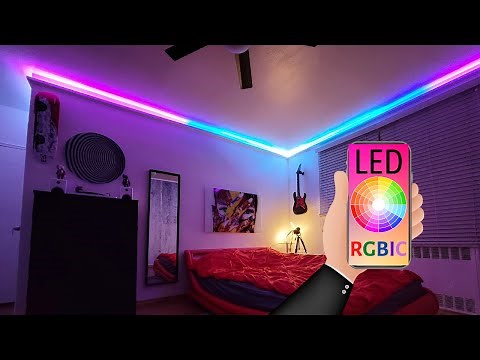 How To Install Crown Moulding With LED Lights (Indirect Lighting Led Light Strips On The Ceiling)DIY