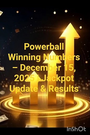Powerball Winning Numbers – December 15, 2025 | Jackpot Update & Results#news #powerball#superlotto