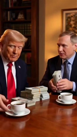 Trump & Putin Funny Coffee Disaster ☕😂 | Funny video #trump #putin #kimjongun