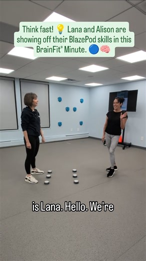 Think fast! 💡 Lana and Alison are showing off their BlazePod skills in this BrainFit® Minute. The goal: tap only the blue lights! Want an extra challenge? Try crisscrossing your legs to tap the opposite side. This really works on focus, reaction time, and coordination. 🔵🧠 At BrainFit®, we use BlazePods and countless other tools to challenge your brain and body in exciting ways! From reaction drills and coordination exercises to memory and focus challenges, every session is designed to keep yo