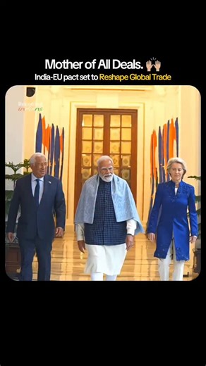 Decoding Indians on Instagram: "The historic India–EU trade pact is set to redefine global commerce, strengthen supply chains, boost exports, attract massive investments, and create millions of jobs. This agreement is not just about trade it’s about trust, technology, sustainability, and shared growth🇮🇳"