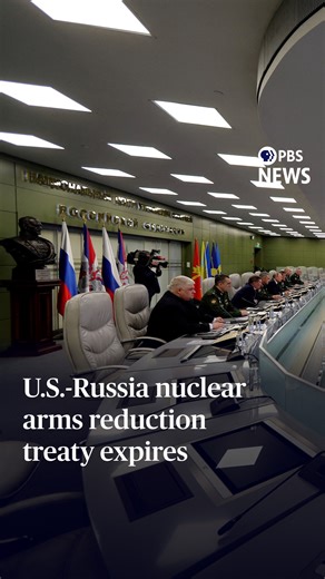 For the first time in more than half a century, there are no limits on the world’s two largest atomic arsenals. The sole remaining nuclear arms treaty in the world, known as New START, is expiring between the U.S. and Russia, and arms control advocates fear a new arms race. Nick Schifrin reports. | PBS NewsHour