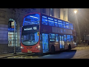 *High Revs + Fast* London Central Route N136 Journey | Volvo B5LH Wright Gemini 2 - WHV1 (LJ61GVW)